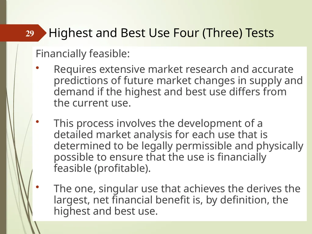 Highest and Best Use: Market Analysis and - slide 29 of 65