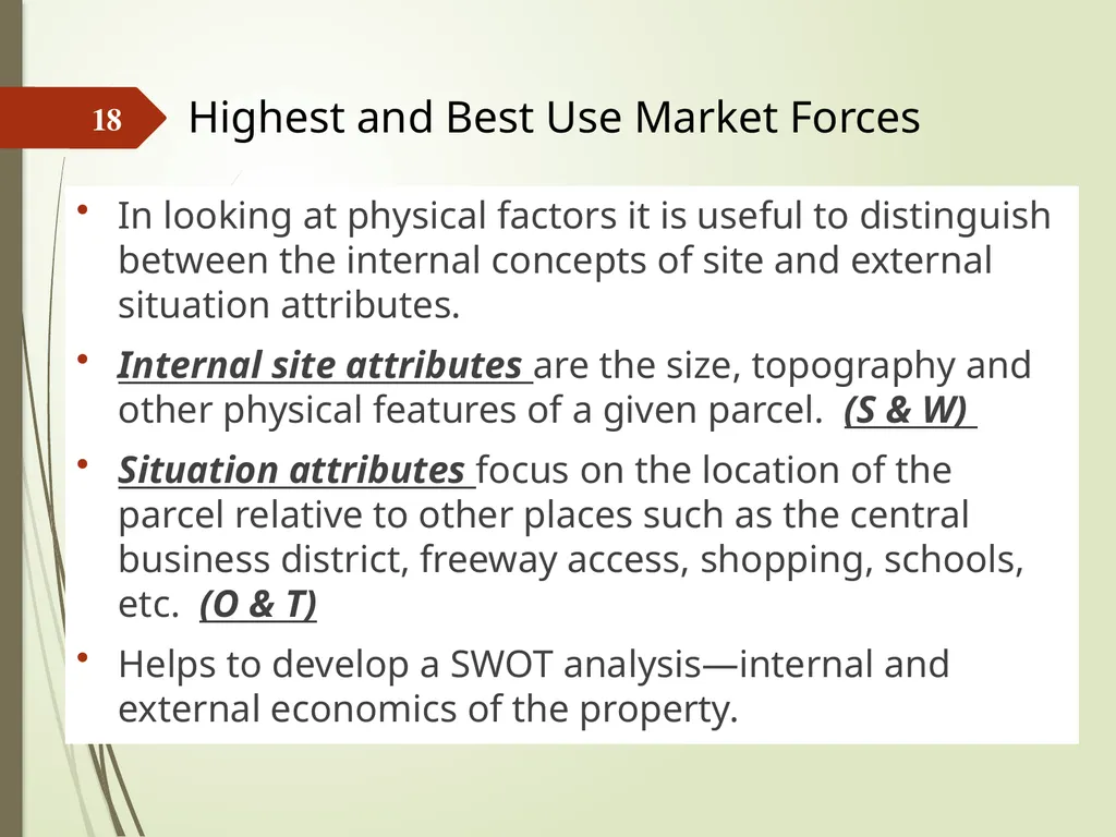 Highest and Best Use: Market Analysis and - slide 18 of 65