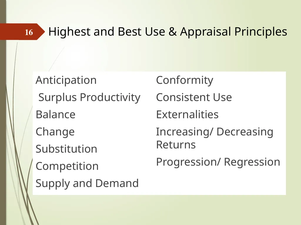 Highest and Best Use: Market Analysis and - slide 16 of 65