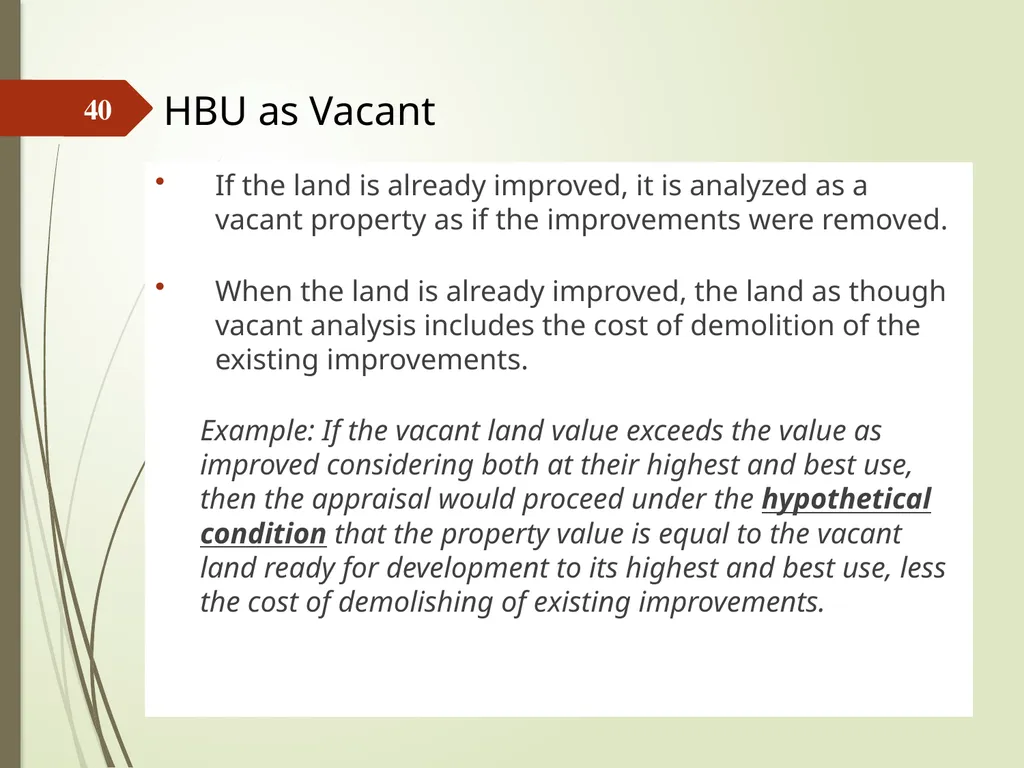 Highest and Best Use: Market Analysis and - slide 40 of 65