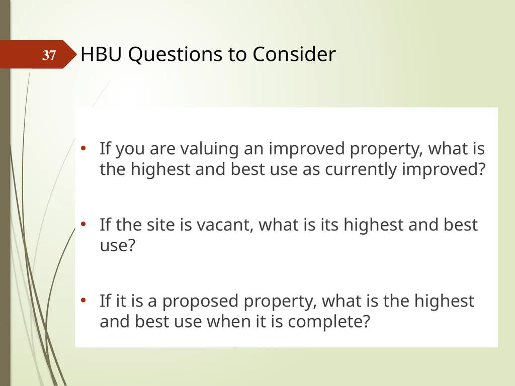 Highest and Best Use: Market Analysis and - slide 37 of 65