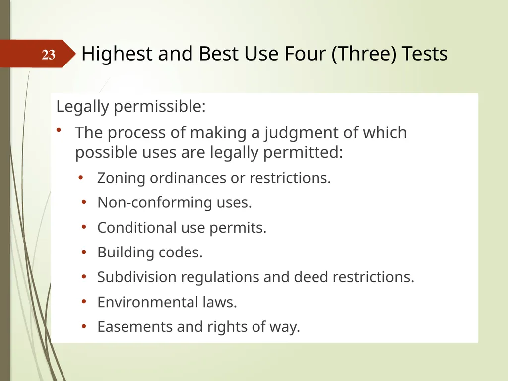 Highest and Best Use: Market Analysis and - slide 23 of 65