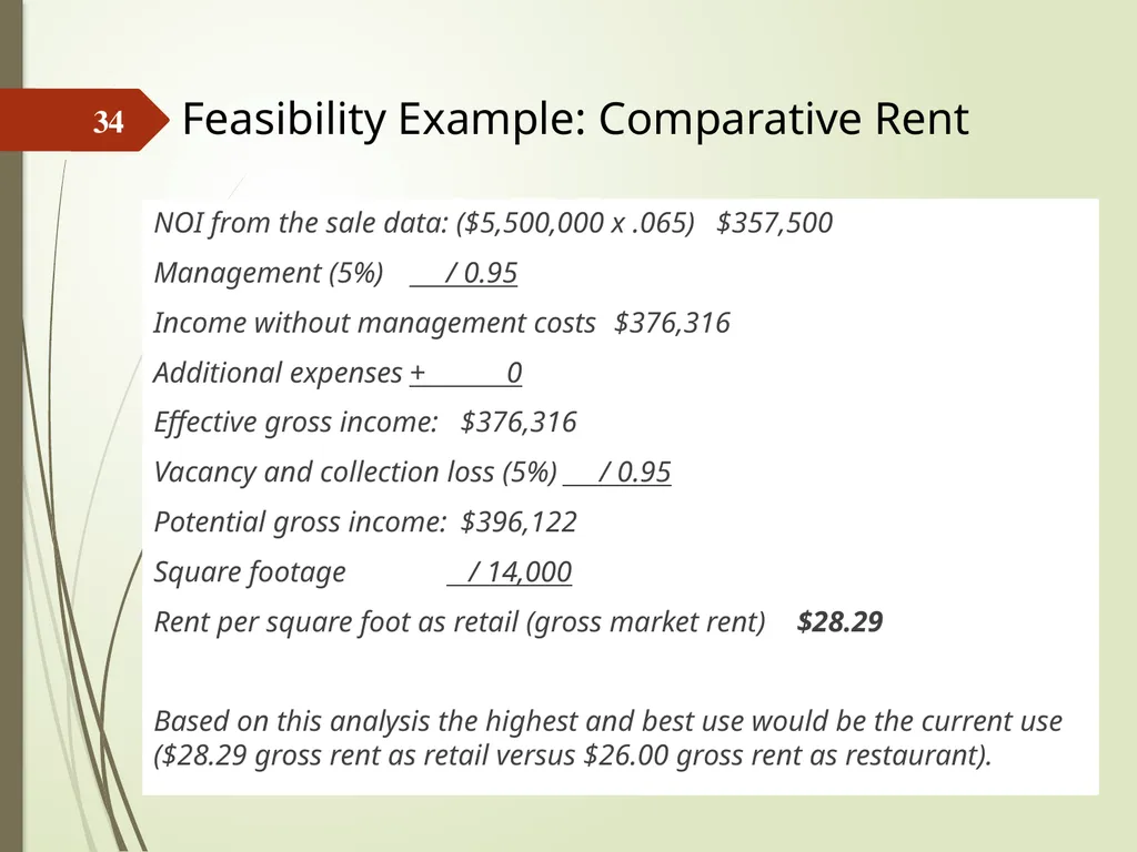 Highest and Best Use: Market Analysis and - slide 34 of 65