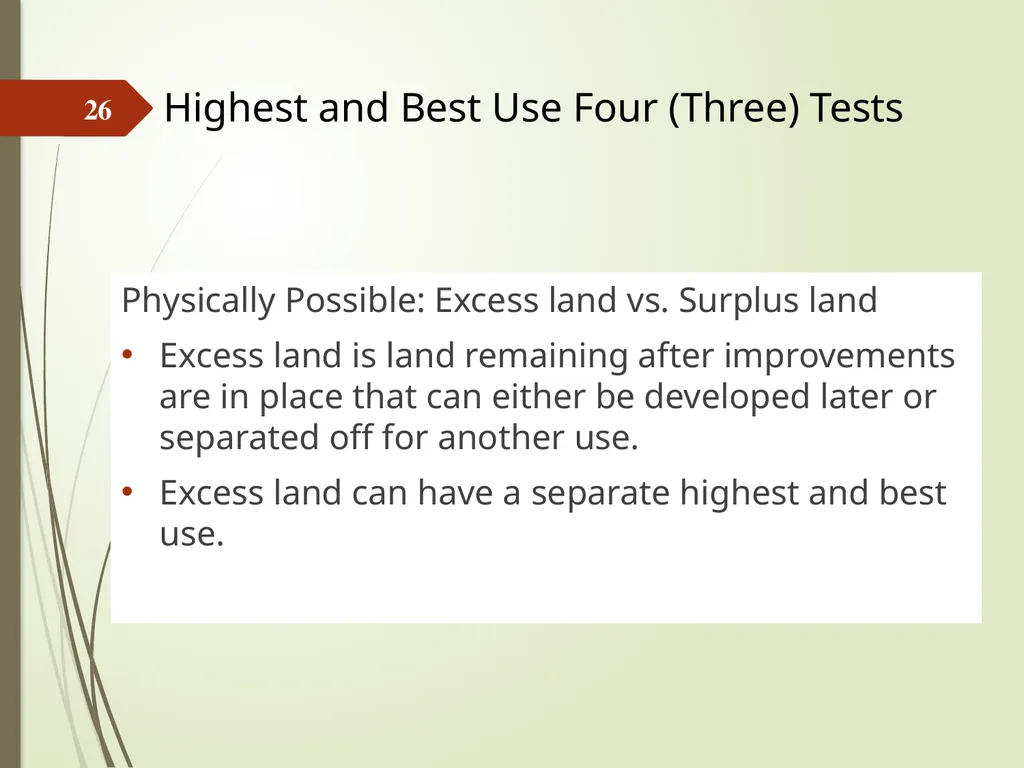 Highest and Best Use: Market Analysis and - slide 26 of 65