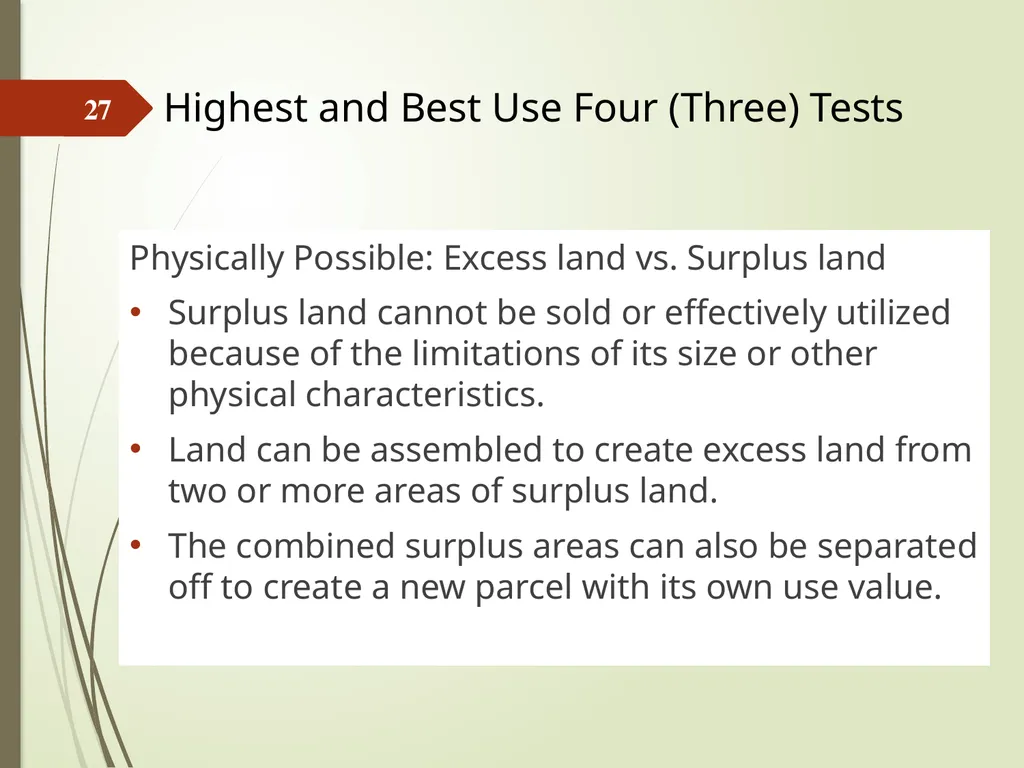 Highest and Best Use: Market Analysis and - slide 27 of 65