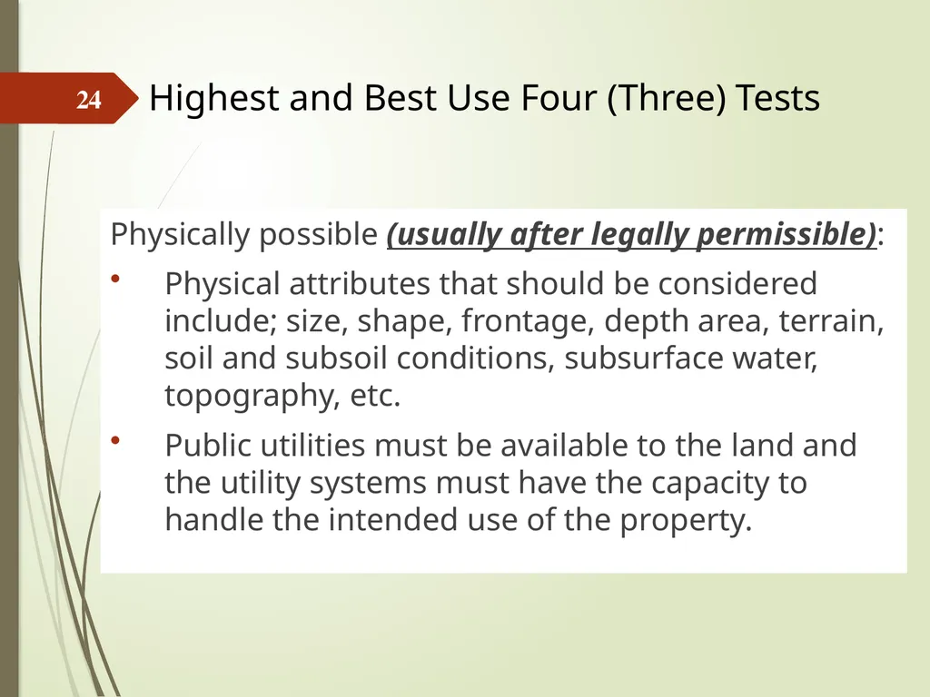 Highest and Best Use: Market Analysis and - slide 24 of 65