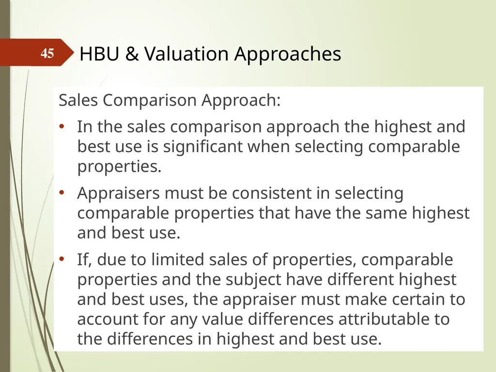 Highest and Best Use: Market Analysis and - slide 45 of 65