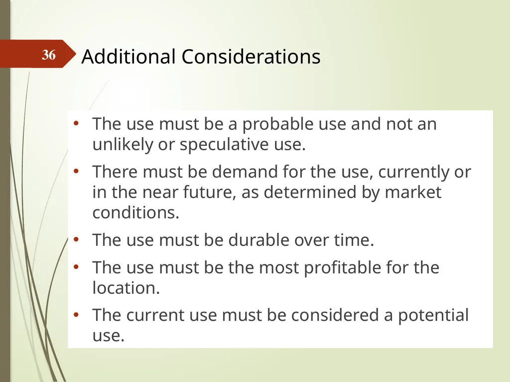 Highest and Best Use: Market Analysis and - slide 36 of 65
