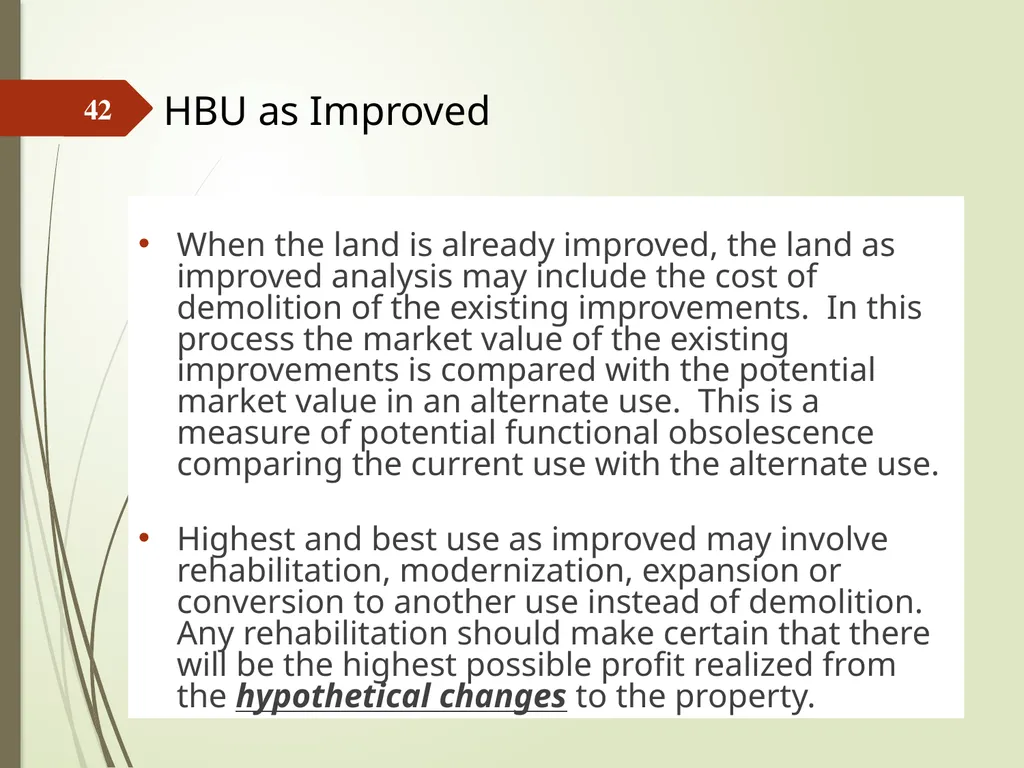 Highest and Best Use: Market Analysis and - slide 42 of 65