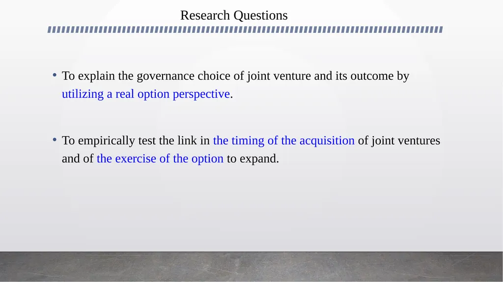 Joint Ventures and the Option to Expand and - slide 3 of 9