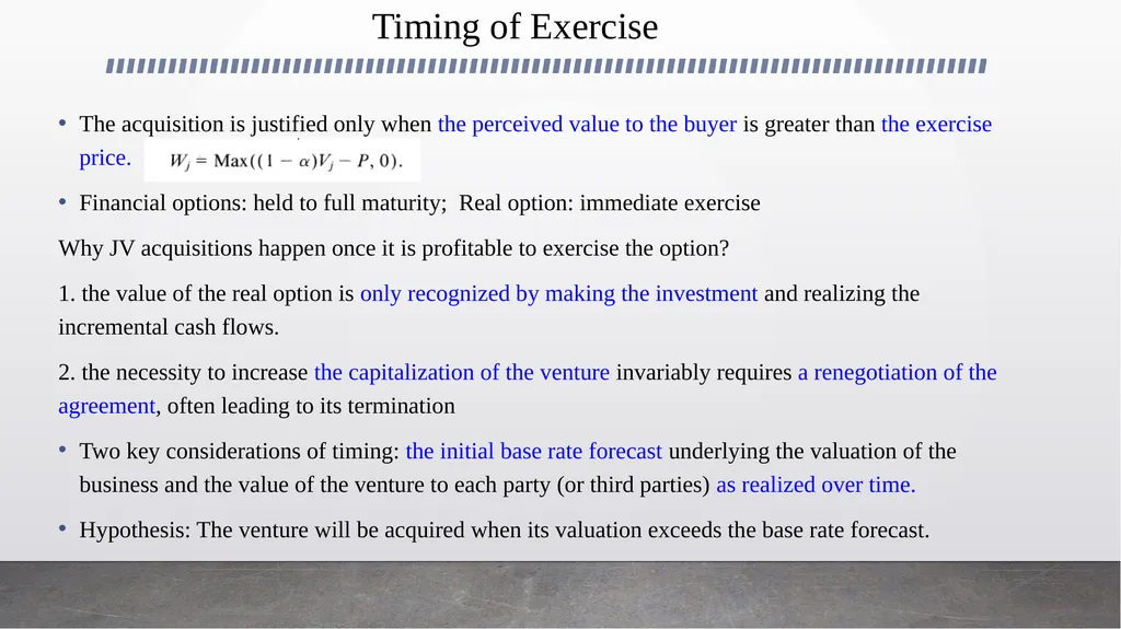 Joint Ventures and the Option to Expand and - slide 6 of 9