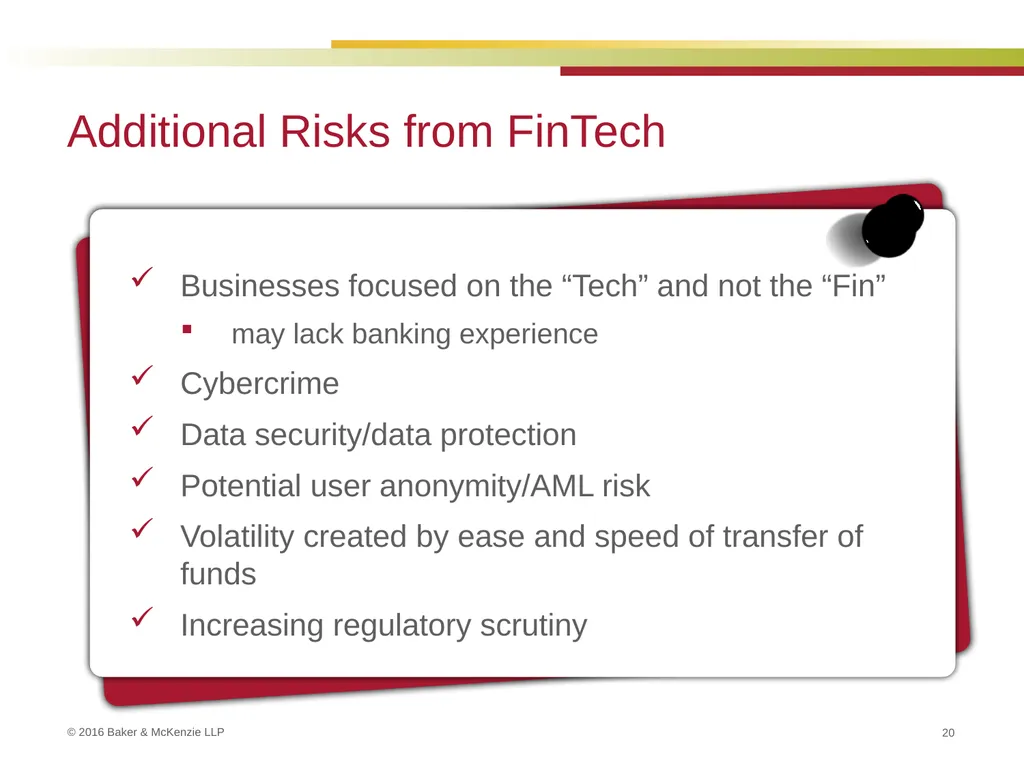 FinTech and Regulation September 22, 2016 Kim - slide 20 of 54
