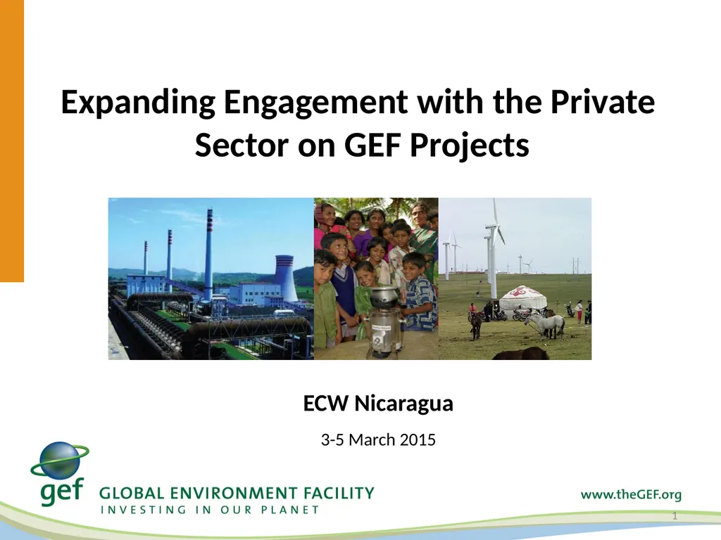 Expanding Engagement with the Private Sector on - slide 1 of 13