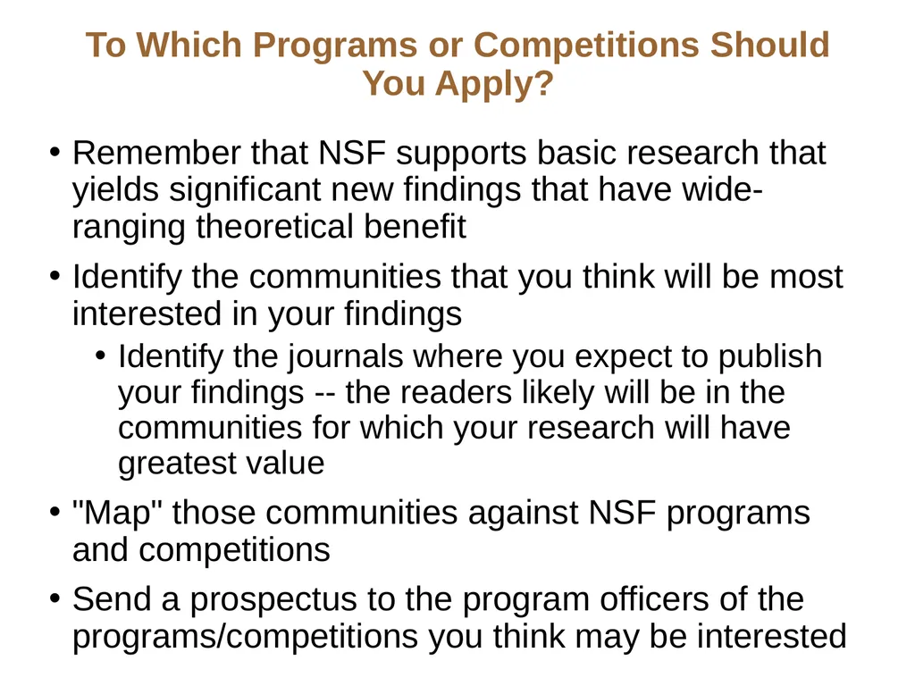 Proposal-Writing Strategies for the National - slide 15 of 45