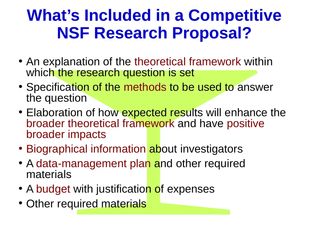 Proposal-Writing Strategies for the National - slide 36 of 45