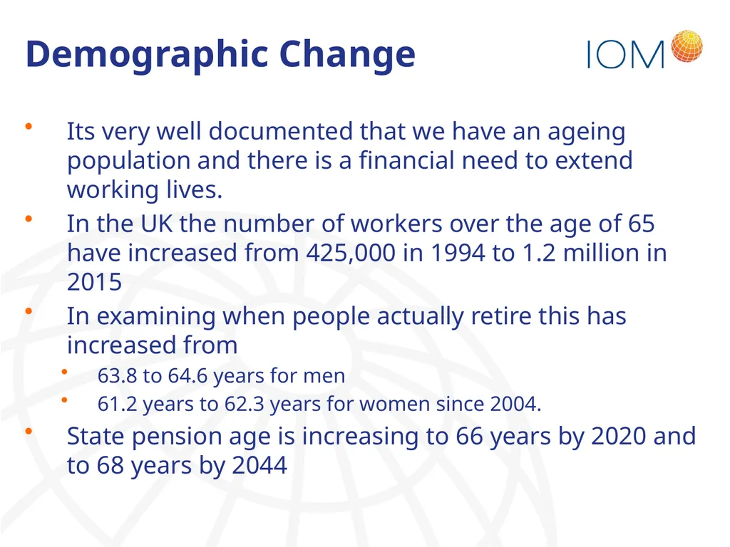 Living longer but can we work longer? Dr Joanne - slide 3 of 12