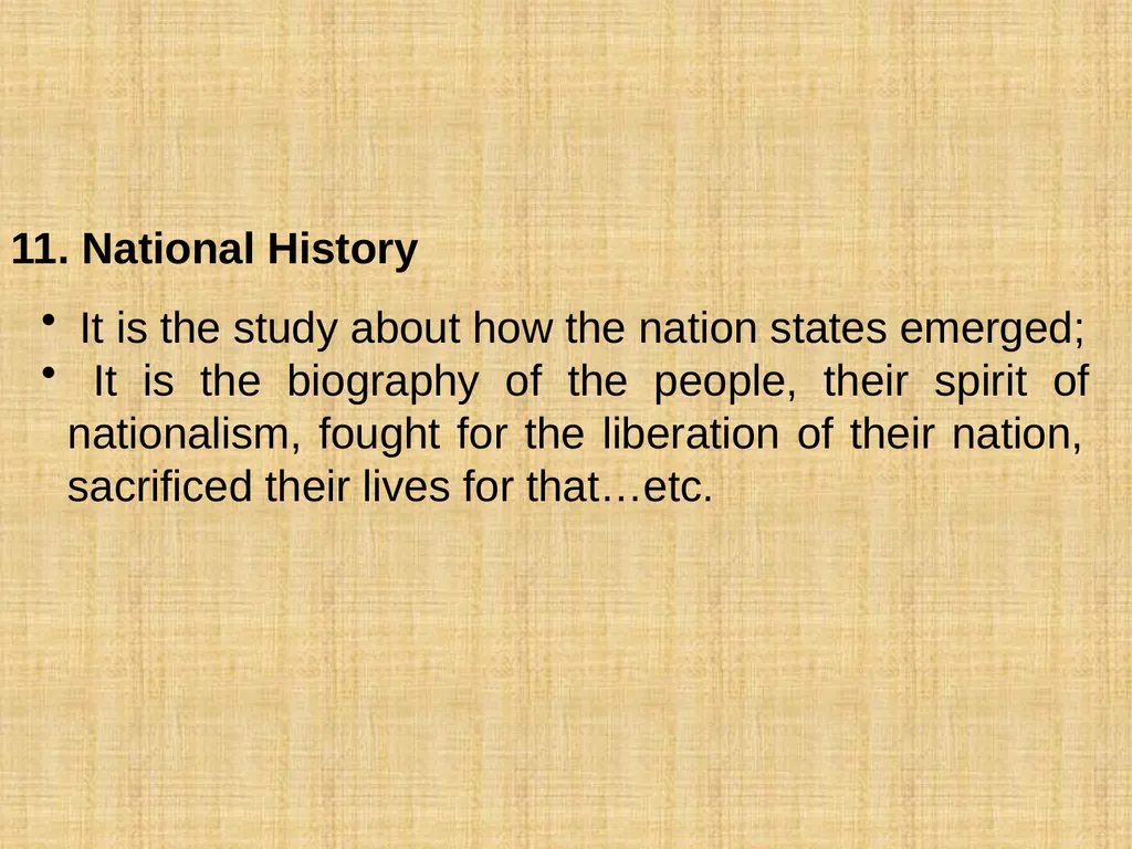 KINDS OF HISTORY Hist . is a magnificent mansion. - slide 11 of 18