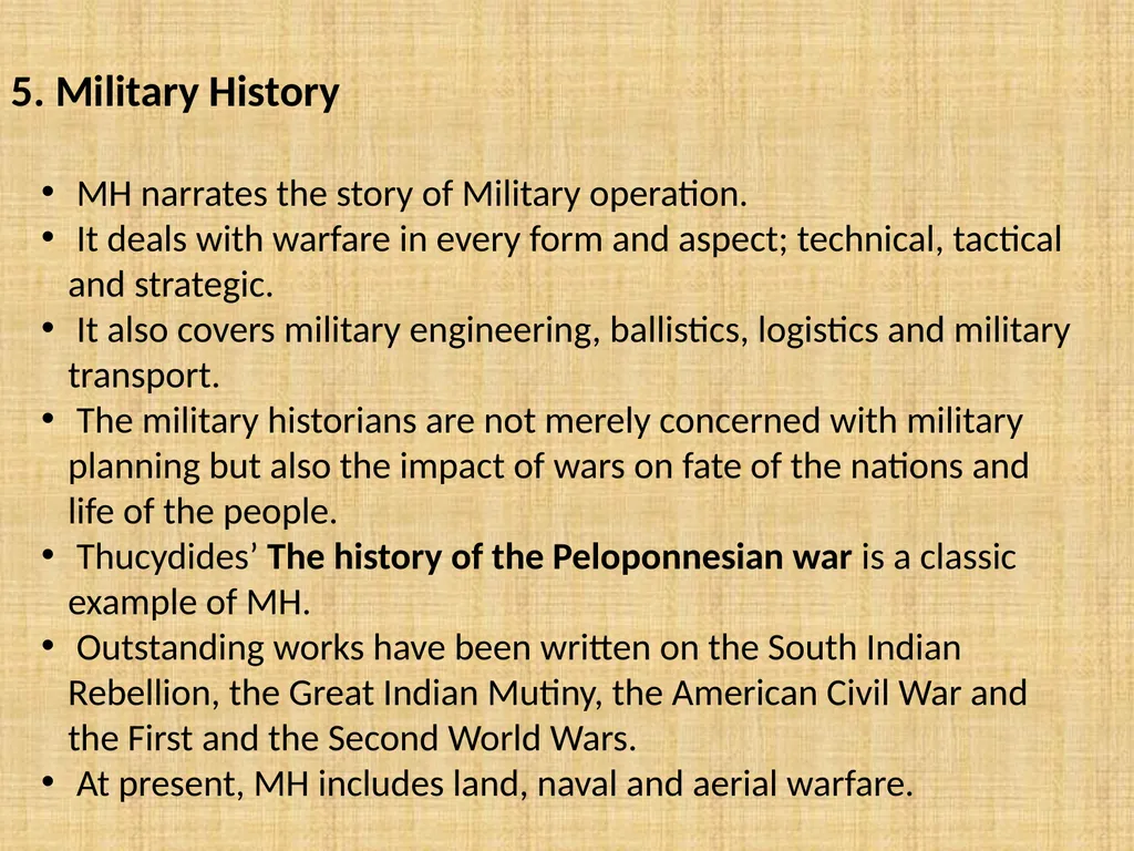 KINDS OF HISTORY Hist . is a magnificent mansion. - slide 5 of 18