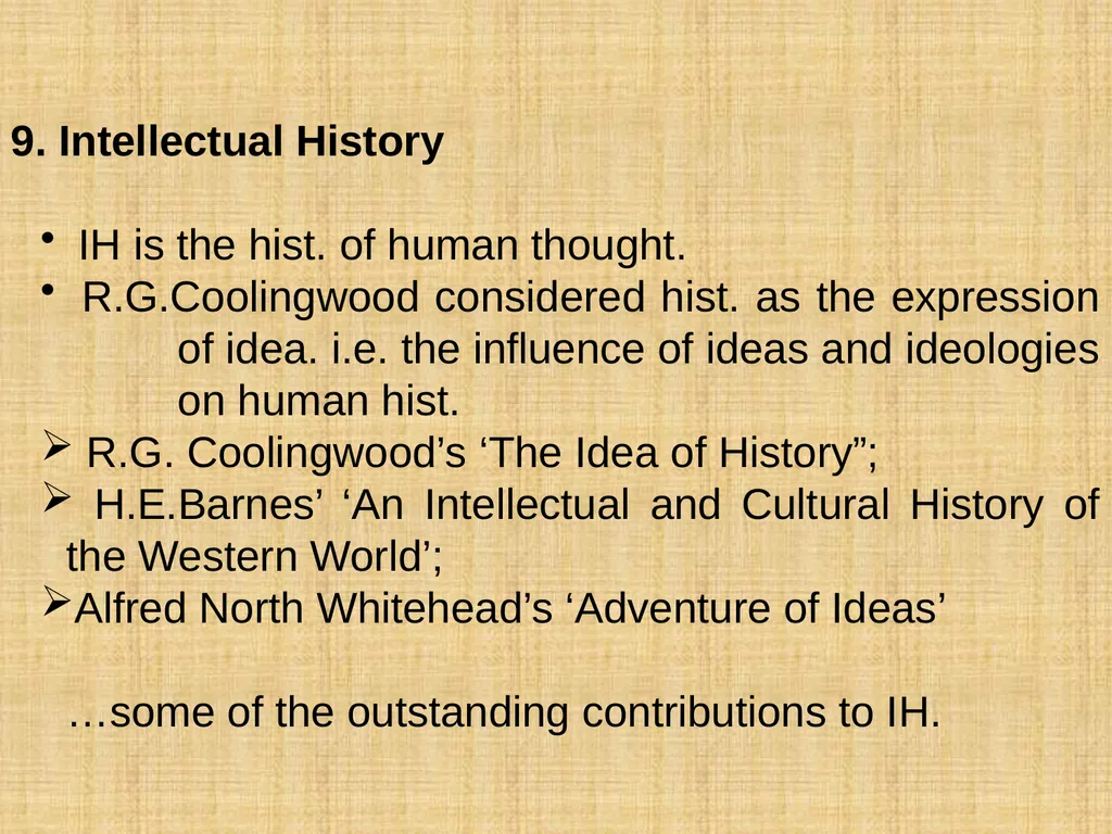 KINDS OF HISTORY Hist . is a magnificent mansion. - slide 9 of 18