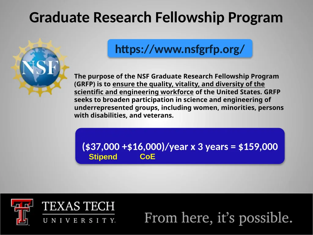 NSF GRFP FY 2025 Tim Dallas, PhD Associate Dean, - slide 3 of 23