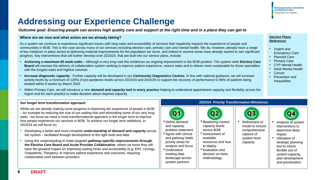 Joint Forward Plan Summary DRAFT – WORK IN - slide 8 of 17