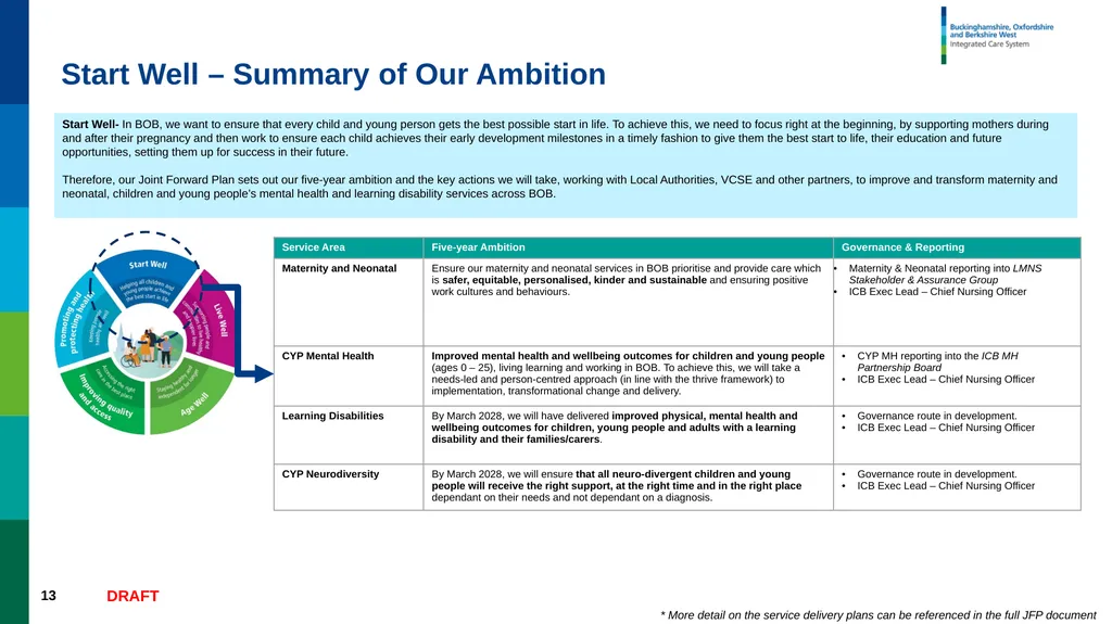 Joint Forward Plan Summary DRAFT – WORK IN - slide 13 of 17