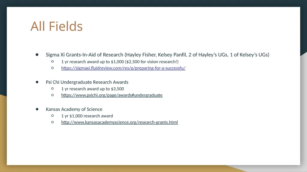 Funding Opportunities Non-exhaustive list put - slide 14 of 29
