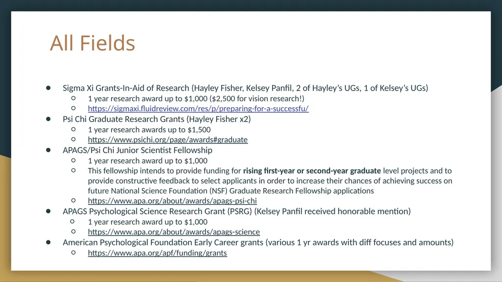 Funding Opportunities Non-exhaustive list put - slide 20 of 29