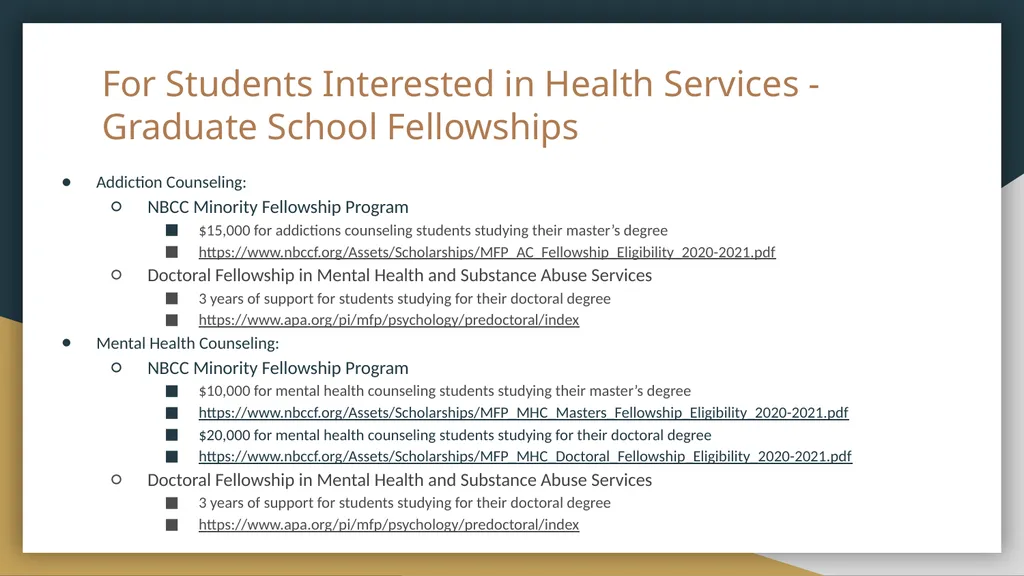Funding Opportunities Non-exhaustive list put - slide 11 of 29