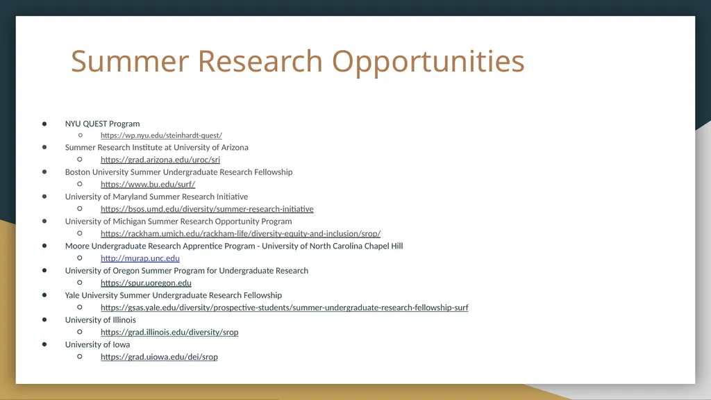 Funding Opportunities Non-exhaustive list put - slide 8 of 29