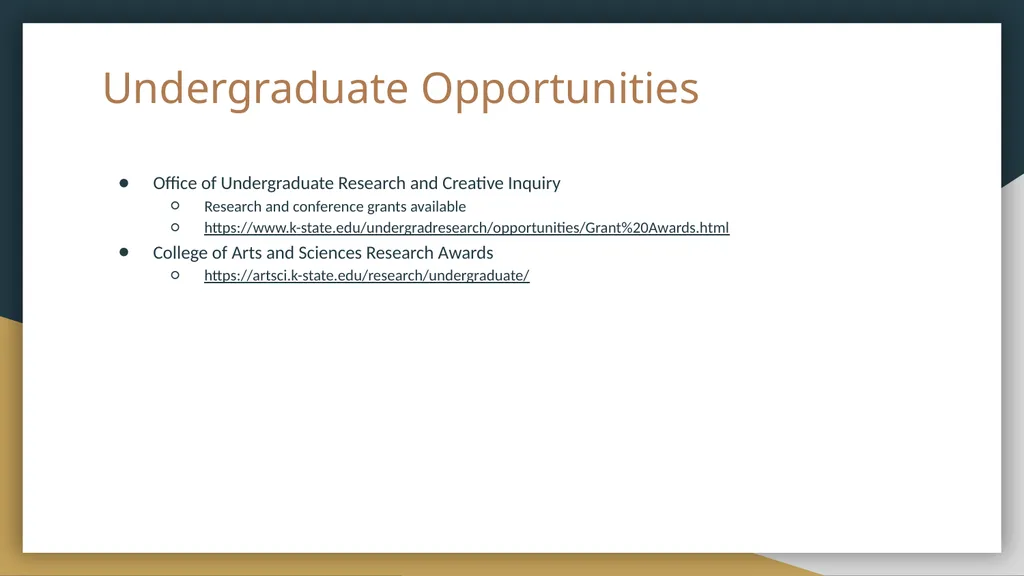 Funding Opportunities Non-exhaustive list put - slide 27 of 29