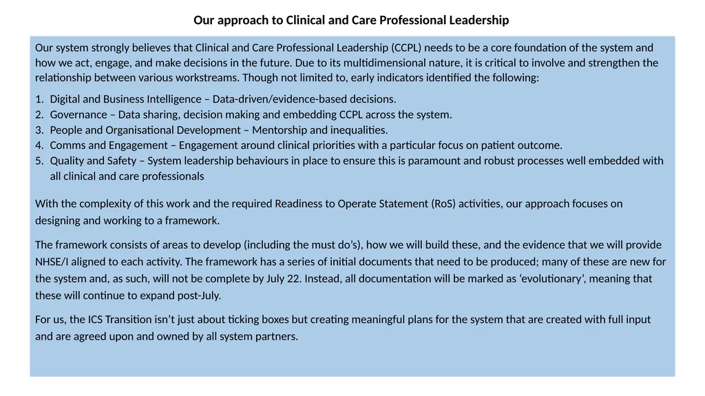 Coventry and Warwickshire Clinical and Care - slide 5 of 37