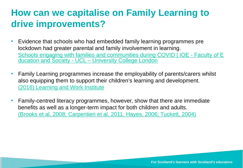 Workforce Development For Scotland’s learners with - slide 7 of 8