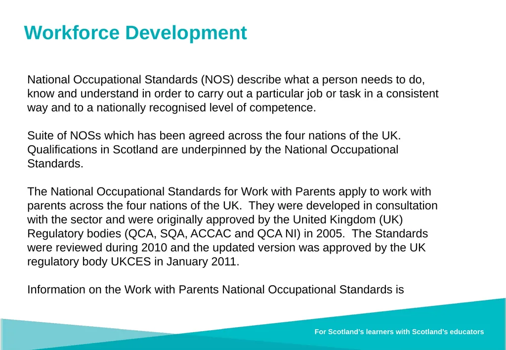 Workforce Development For Scotland’s learners with - slide 4 of 8