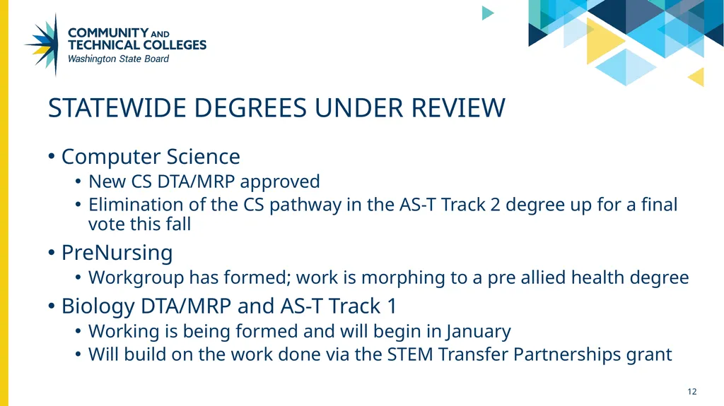 Fall 2024 Updates State Board for community and - slide 12 of 13