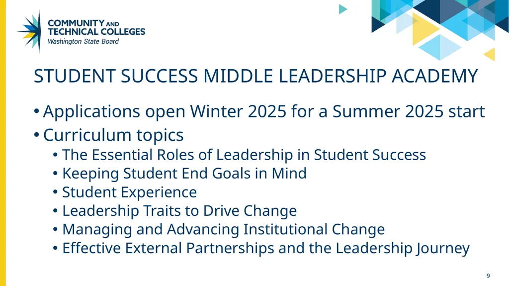 Fall 2024 Updates State Board for community and - slide 9 of 13