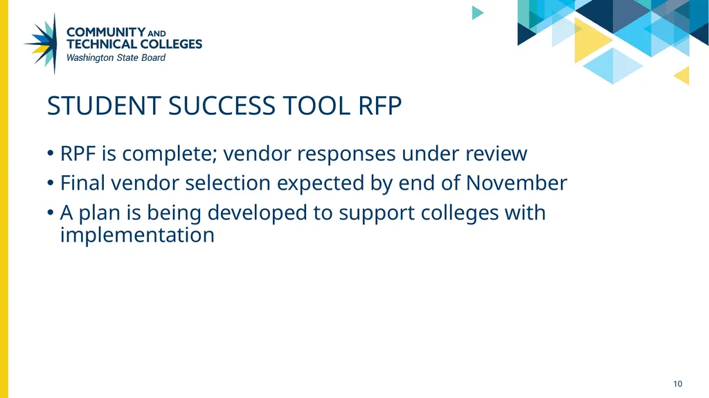 Fall 2024 Updates State Board for community and - slide 10 of 13