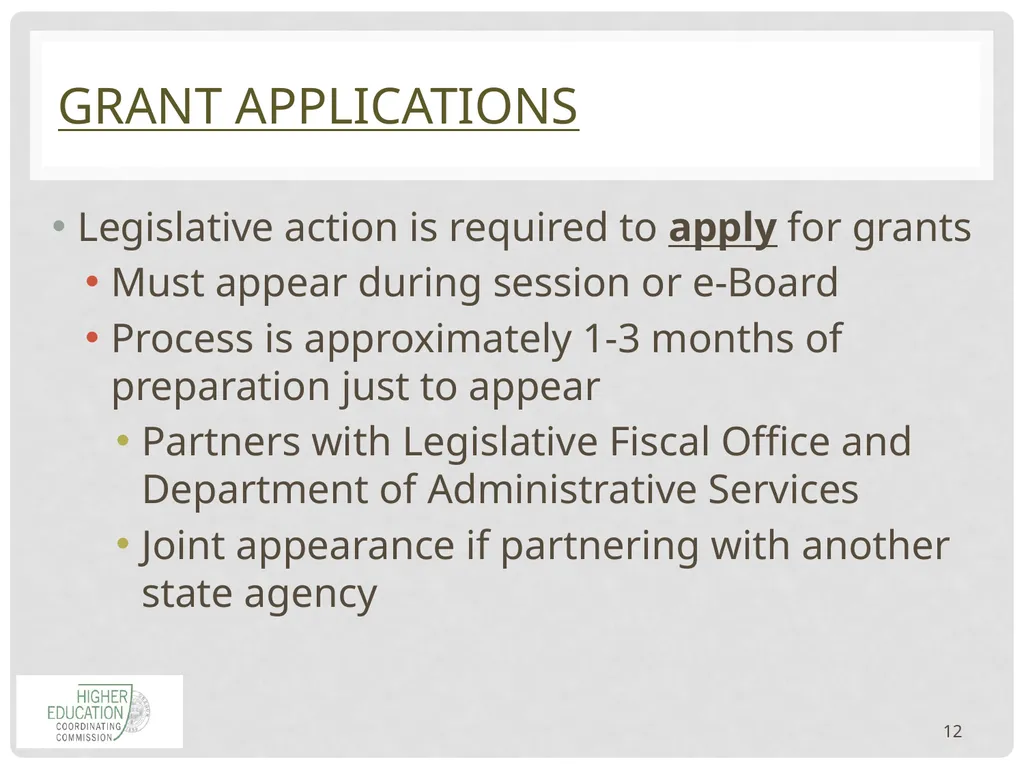1 HIGHER Education COORDINATING COMMISSION - slide 12 of 29