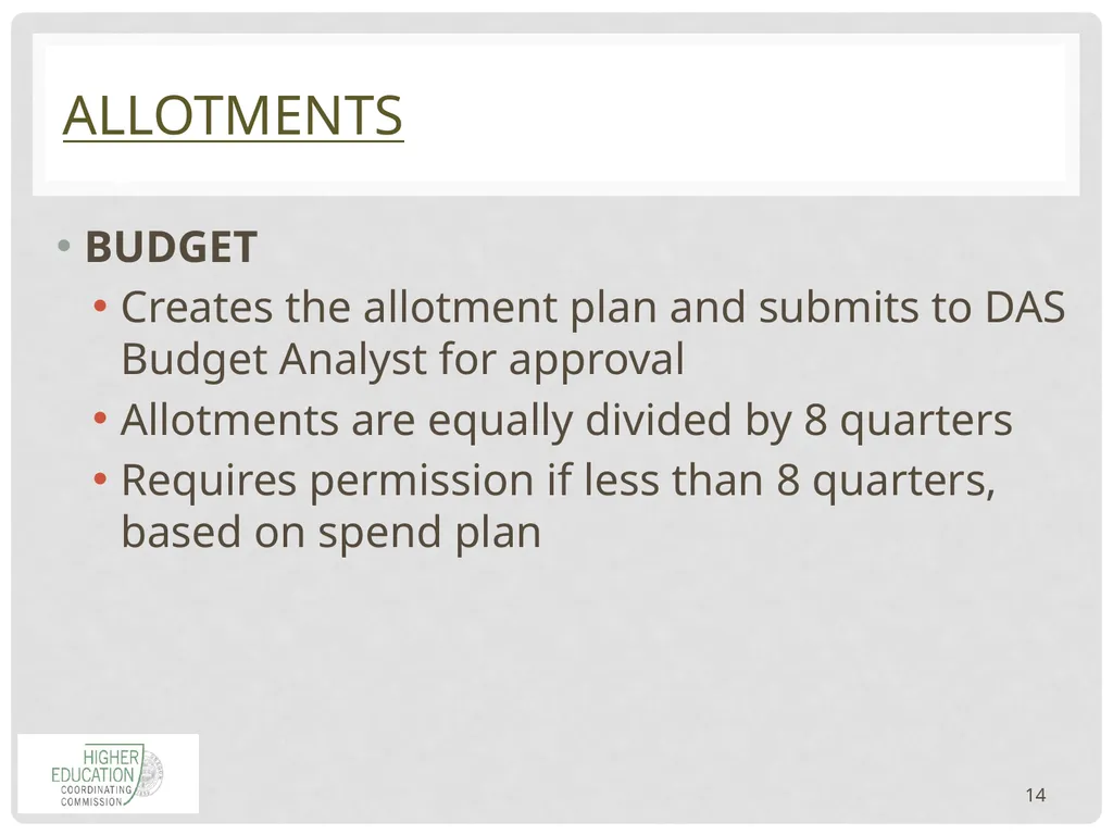 1 HIGHER Education COORDINATING COMMISSION - slide 14 of 29