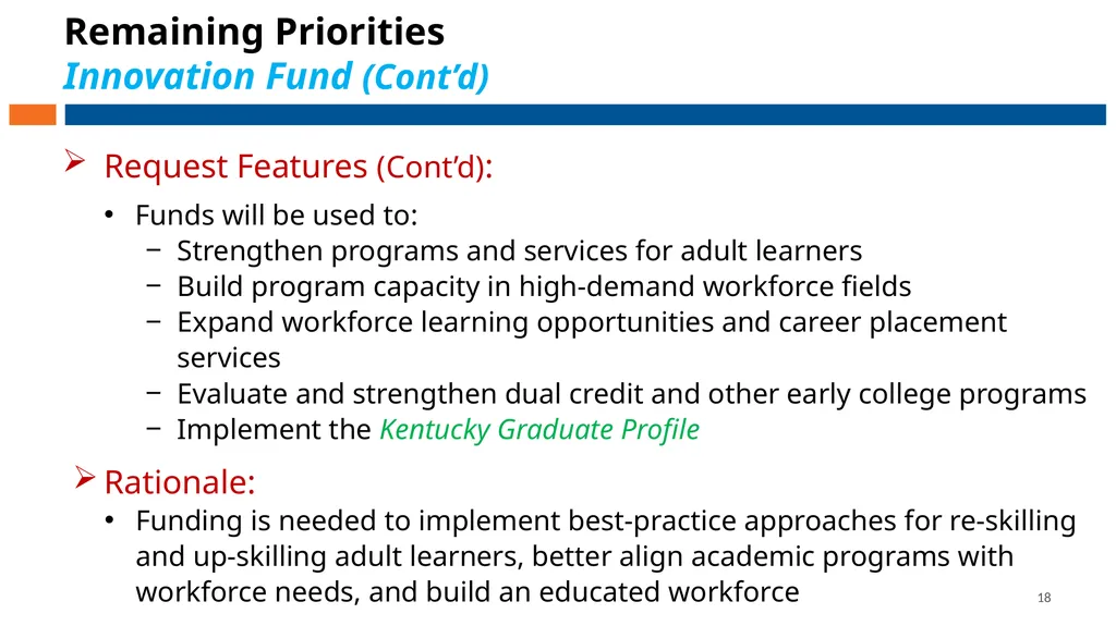 Council on Postsecondary Education Budget - slide 18 of 19