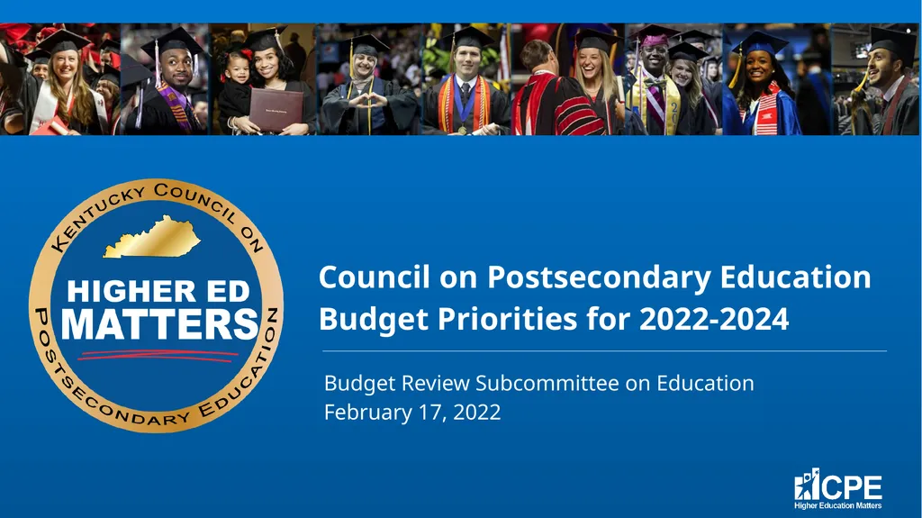 Council on Postsecondary Education Budget - slide 1 of 19