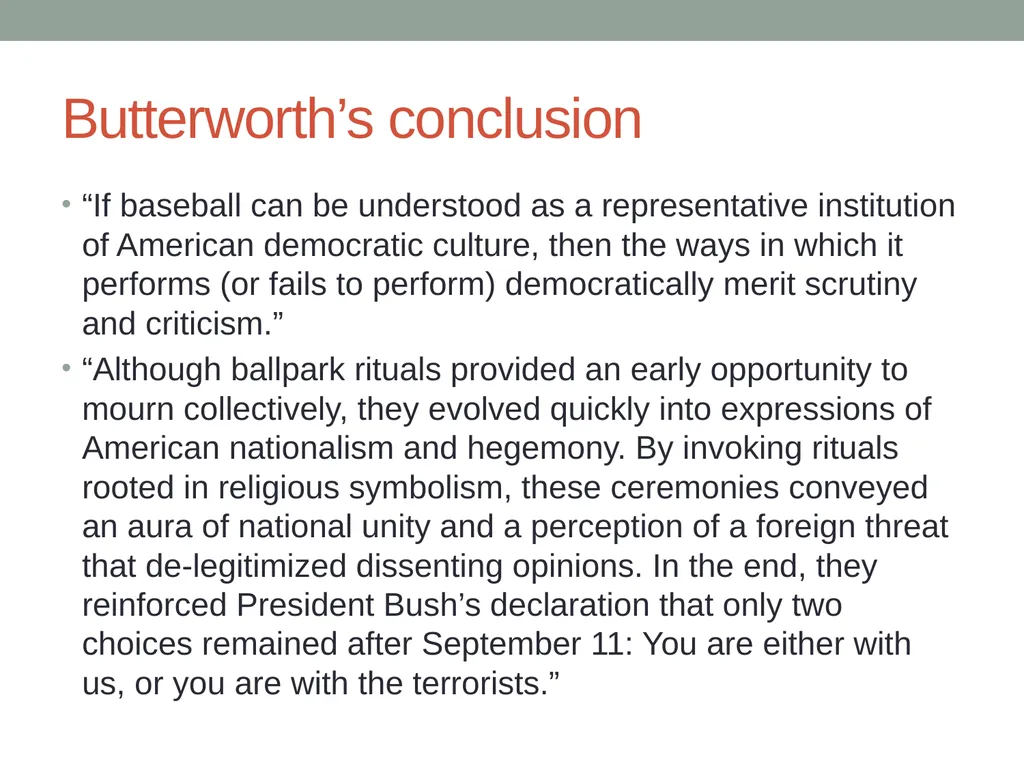Sports, nationalism and patriotism Notes for COMM - slide 13 of 17