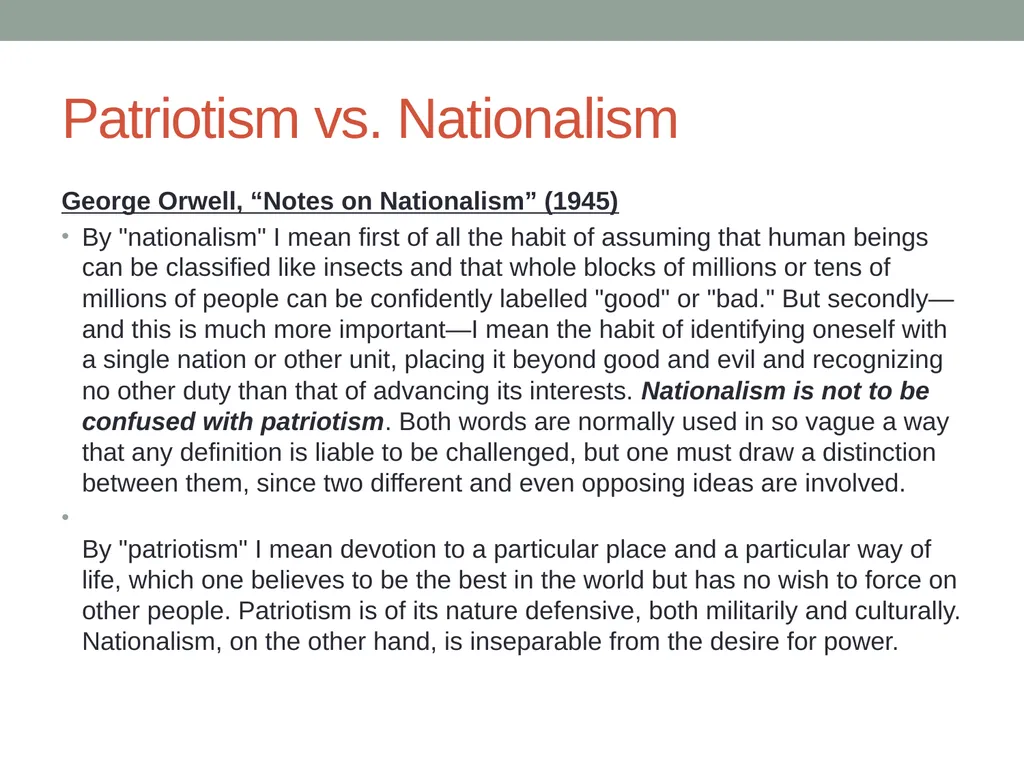 Sports, nationalism and patriotism Notes for COMM - slide 2 of 17