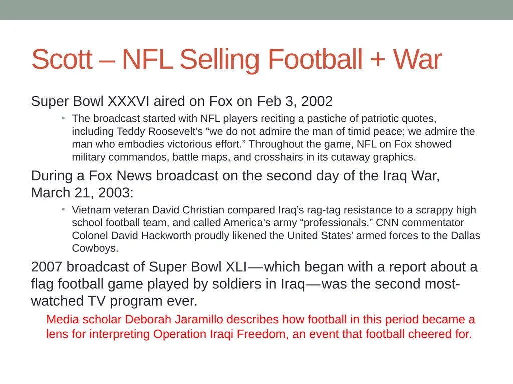 Sports, nationalism and patriotism Notes for COMM - slide 14 of 17