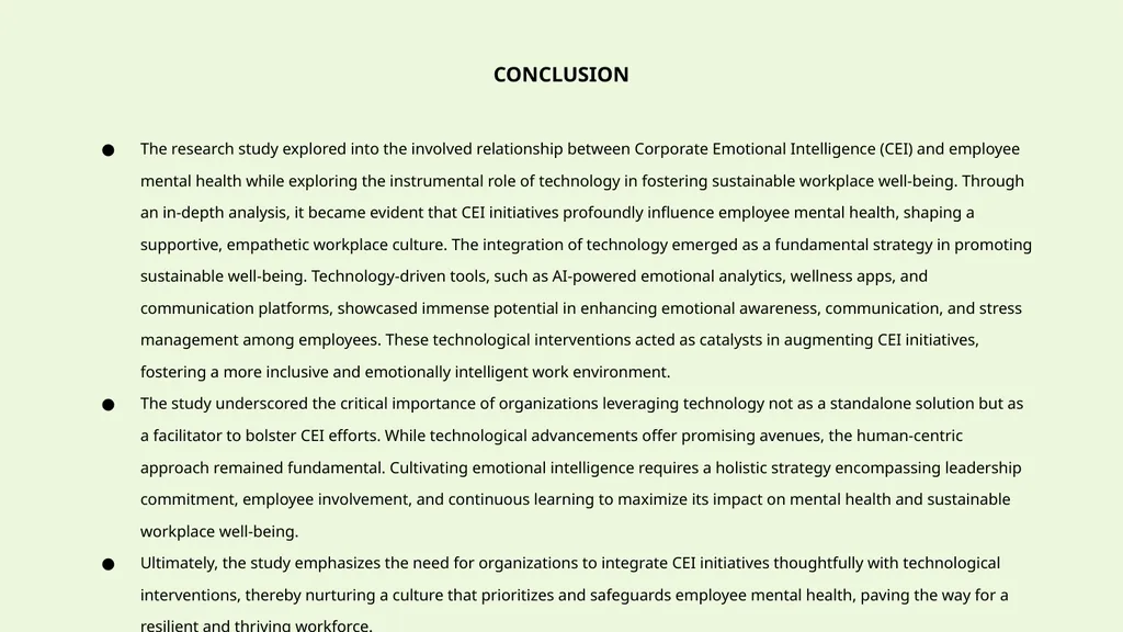 THE IMPACT OF CORPORATE EMOTIONAL INTELLIGENCE ON - slide 17 of 19