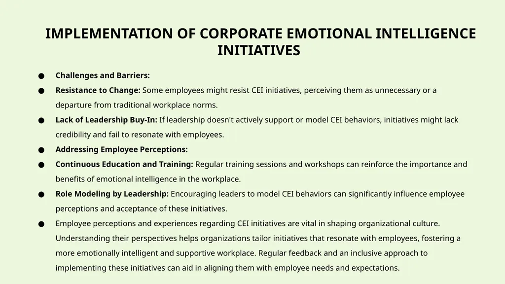 THE IMPACT OF CORPORATE EMOTIONAL INTELLIGENCE ON - slide 16 of 19