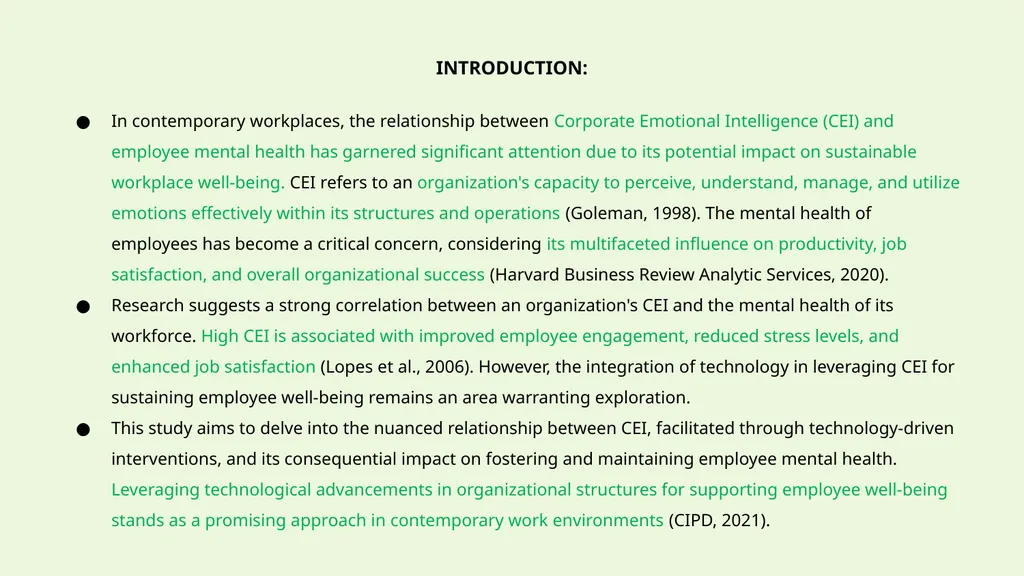 THE IMPACT OF CORPORATE EMOTIONAL INTELLIGENCE ON - slide 4 of 19