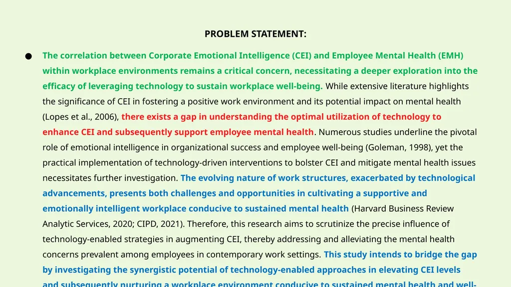 THE IMPACT OF CORPORATE EMOTIONAL INTELLIGENCE ON - slide 7 of 19