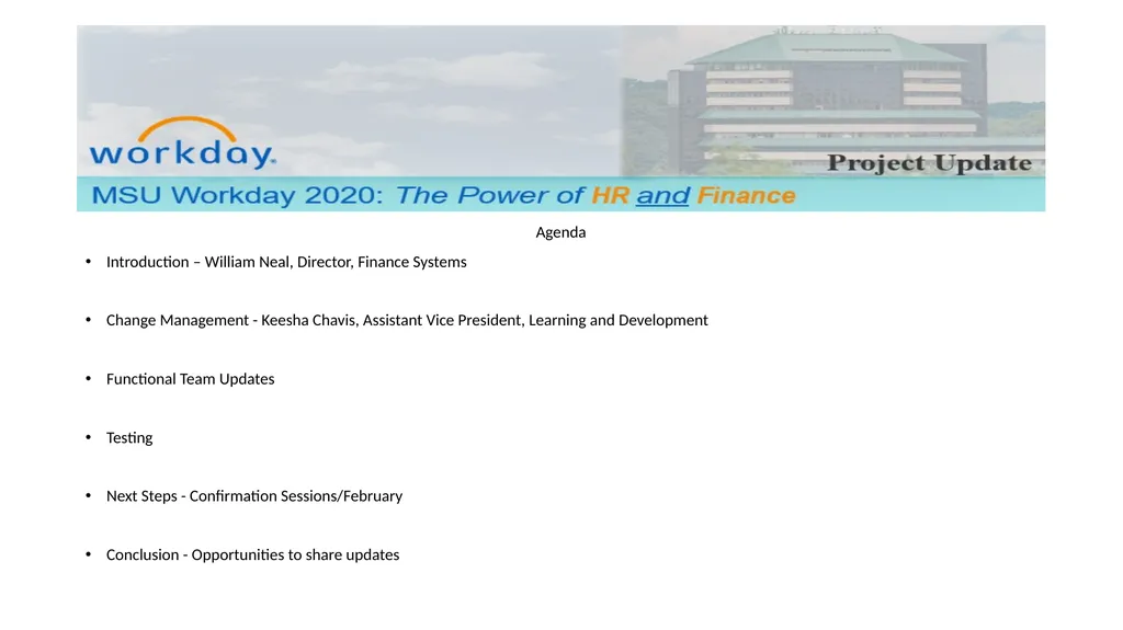 Workday Core Financials Project End User Community - slide 2 of 17
