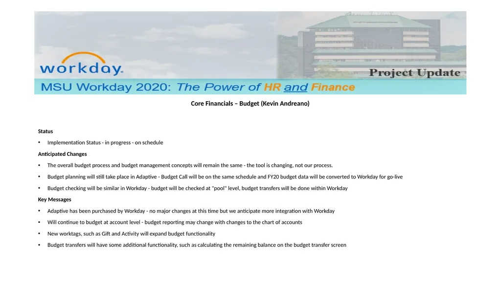 Workday Core Financials Project End User Community - slide 11 of 17